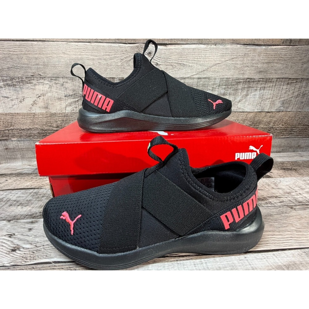 Puma women Soft Foam+ Prowl Slip on Shoes Black Pink Size 5.5